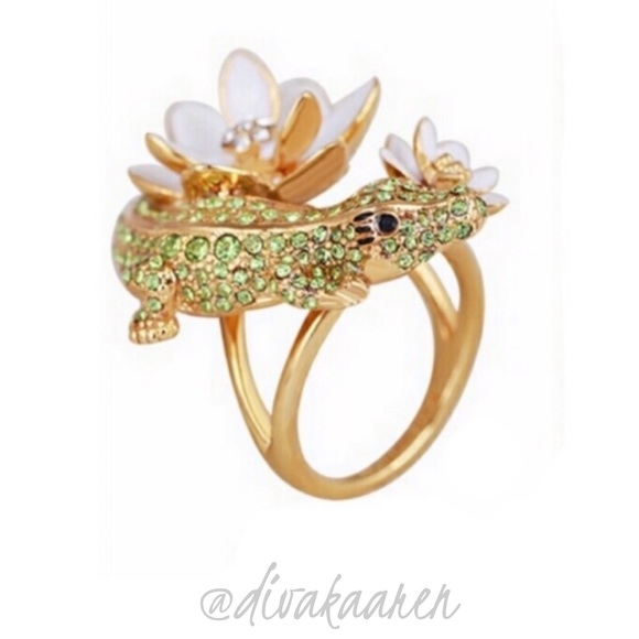 Kate spade “Swamped” Alligator & Flowers Ring - Picture 3 of 8